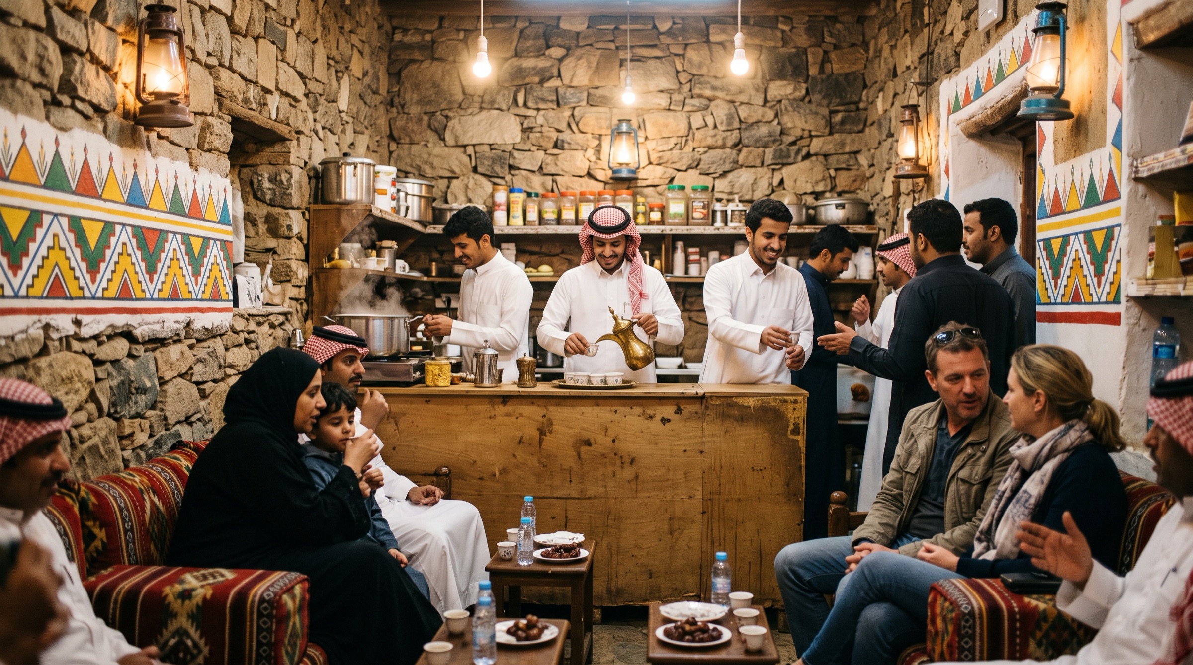 A busy café