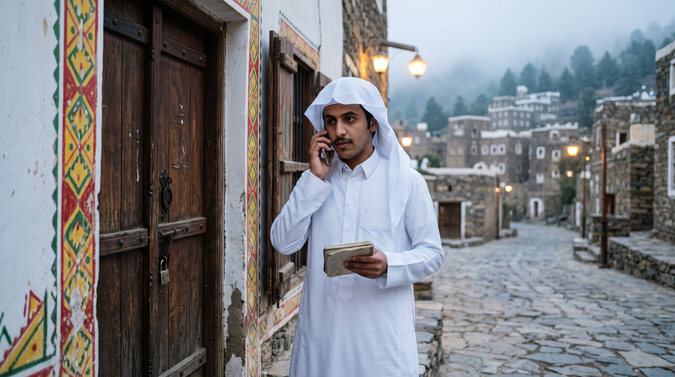 A checker calling a closed shop at dusk